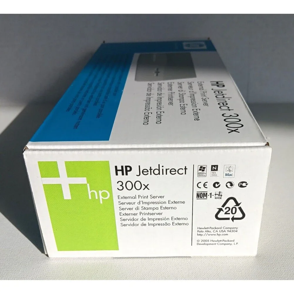 HP JetDirect 300X External Print Server New in Box Factory Sealed for 10/100 TX